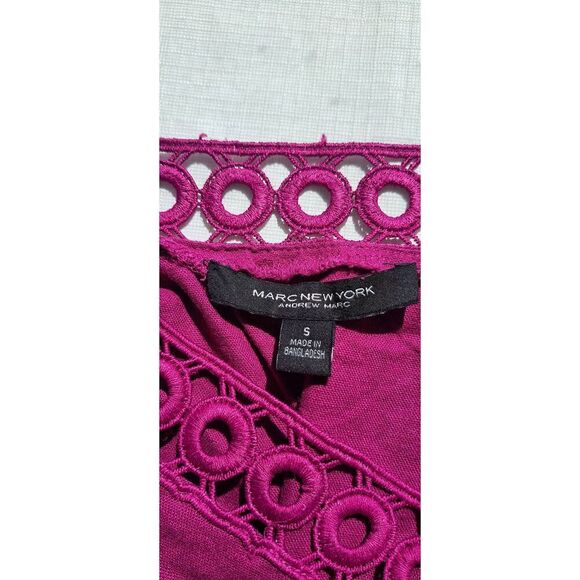 Beautiful SIZE Small Marc New York Purple Linen Top - Picture 3 of 4